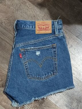 Levi's  Dark Blue Slim Denim Shorts